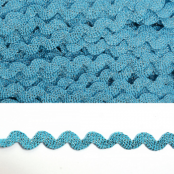 Тесьма плетеная вьюнчик (МЕТАНИТ) арт.С-2914 (3621) г17 шир.7мм (5мм) рис.8657 цв.028 голубой уп.20м