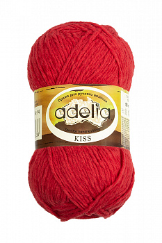 Пряжа ADELIA KISS (100% полиэстер) 10х50г/145м цв.14 красный