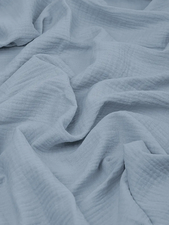 Ткань Муслин 125 г/м² 100% хлопок шир.130 см арт.TBY.Mus.24723.54 цв.54 св.серый рул.25м