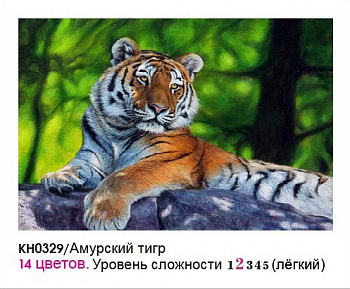 Набор юного художника Molly арт.KH0329 Амурский тигр (14 Цветов) 20х30 см