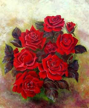 Набор для вышивания бисером ИМПЕРИЯ БИСЕРА арт.ИБ-119 Красные розы 30х42 см