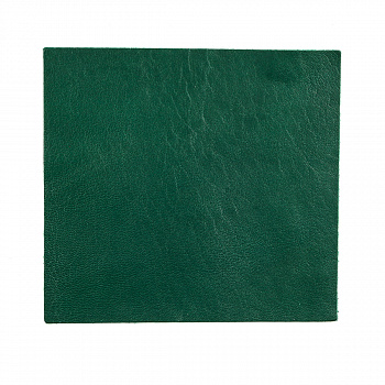 Кожа натуральная 12х13см толщ. 0,6-1мм цв.т.зеленый арт.КЛ.28657