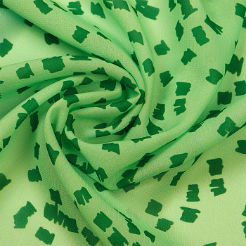 Ткань Шифон-шелк 50 г/м² 100% пэ шир.150 см арт.T.0902.04 цв.зеленый рул.35м