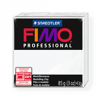 FIMO professional полимерная глина, запекаемая в печке, уп. 85г цв.белый, арт.8004-0