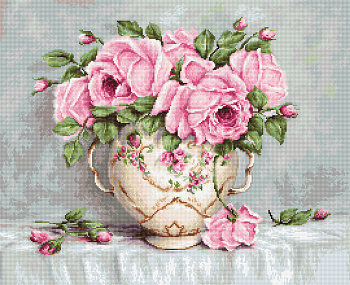Набор для вышивания LUCA-S арт. B2319 Розовые розы 34,5х28 см