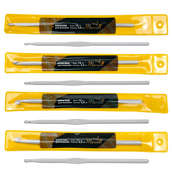 Набор крючков для вязания Maxwell Gold металлические со специальным покрытием арт.MAXW.38566 (4.0 мм/ 4.5 мм/ 5.0 мм/ 5.5 мм)