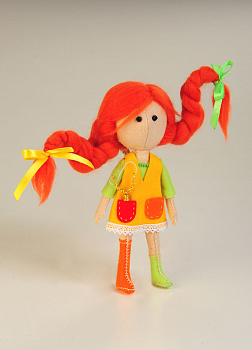Набор для изготовления куклы из фетра с волосами из шерсти арт.ПФ-1205 Вредина 16,5 см
