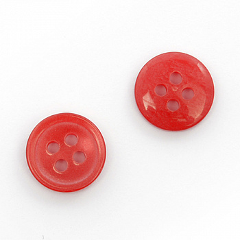 Пуговицы пластик CB M-07 цв.011 красный 16L-10мм, 4 прокола, 144 шт