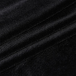 Ткань Бархат гладкий 240 г/м² 95% пэ, 5% спандекс шир.150 см арт.С.2121.05 цв.черный уп.1м