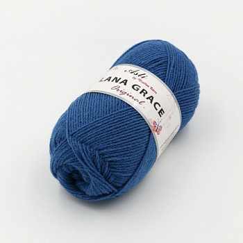 Пряжа для вязания ТРО LANA GRACE Original (25% мериносовая шерсть, 75% акрил супер софт) 5х100г/300м цв.3678 св.джинсовый