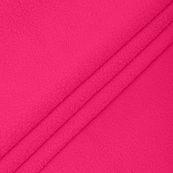 Ткань флис 2-х ст. TBY-0059-338 190 г/м² 100% ПЭ шир.150см  цв.F338 неон розовый уп.10м