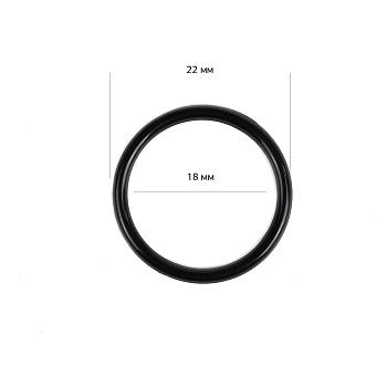 Кольцо для бюстгальтера d20мм пластик TBY-82641 цв.черный, уп.100шт