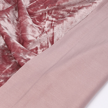 Ткань Бархат мраморный 260 г/м² 95% пэ, 5% спандекс шир.150 см арт.С.2153.03 цв.розовый уп.1м