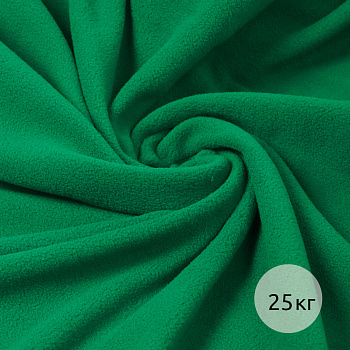 Ткань флис 2-х ст. TBY-0059-243.27 190 г/м² 100% ПЭ шир.150см  цв.F243 зеленый рул.25кг