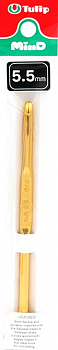 Tulip Крючок для вязания MinD арт.TA-0028E  5,5мм, сталь / золотистый