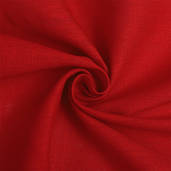 Ткань льняная TBYLi-1002-06 190г/м² 40% лен 60%виск. шир 140см цв.06 красный рул 10м