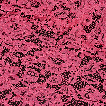 Кружевная ткань (гипюр) с кордом арт.TBY.LN-3002 шир.145см 130 г/м² цв.312 фуксия уп.22,86м