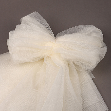 Фатин Кристалл средней жесткости блестящий арт.K.TRM шир.300см, 100% полиэстер цв. 04 К уп.50м - молочный