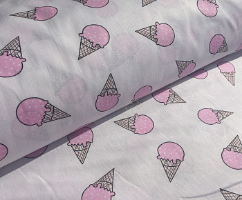 Ткань хлопок Мороженое-1812, 125г/м², 100% хлопок, цв.02 розовый уп.50х50 см
