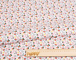 Ткань для пэчворка PEPPY Лесные Жители 146 г/м² 100% хлопок цв.ЛЖ-14 белый уп.50х55 см