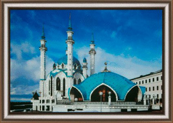 Набор ЧМ арт. КС-145 для изготовления картины со стразами Мечеть Кул Шариф 42x30,3 см