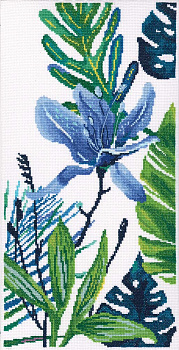 Набор для вышивания РТО арт.M748 Голубой цветок 20х40 см