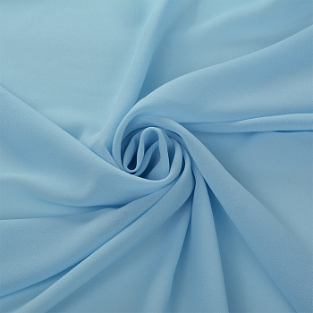 Ткань креп-шифон арт.TBY.8021-068 плот.105г/м2 100% ПЭ шир. 150см цв.68 светло-голубой уп.1м