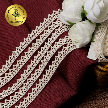 Тесьма вязаная KRUZHEVO 10мм TBY-5036 цв.01 натуральный уп.50м