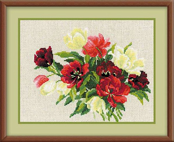 Набор для вышивания РИОЛИС арт.1065 Тюльпаны 30х24 см