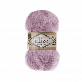 Пряжа для вязания Ализе Naturale (60% шерсть, 40% хлопок) 5х100г/230м цв.392 розовый