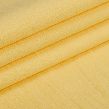 Ткань Хлопок крэш 90 г/м² 100% хлопок шир.150 см арт.TBY.Caw.12 цв.желтый рул.25м