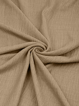 Ткань хлопок искусственный крэш 130г/м² 100%полиэстер 150 см арт.TBY.KR.07 07 бежевый 25 м