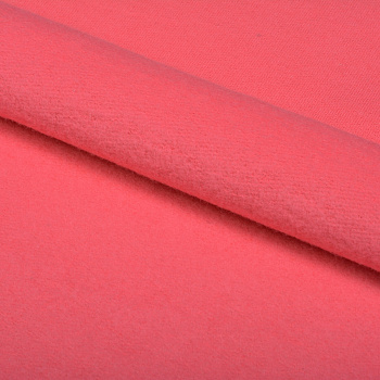 Ткань трикотаж Футер 2х нитка начес с лайкрой 190г опененд 100+100см яр.розовый 17-1937 уп.1м