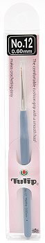 Tulip Крючок для вязания с ручкой ETIMO арт.T13-12E  0,6мм, сталь / пластик