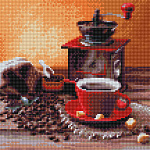 Картины мозаикой Molly арт.KM0688 Кофейный аромат (28 цветов) 30х30 см