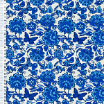 Ткань хлопок Гжель-11128, 125г/м², 100% хлопок, шир.150см, цв.01 синий рул.42м