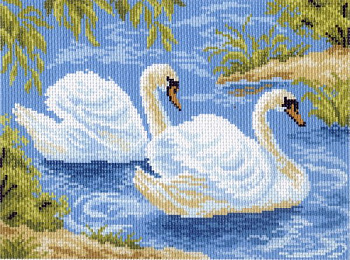 Набор для вышивания МАТРЕНИН ПОСАД арт.28х37 - 0559/H-1 Тундровые лебеди