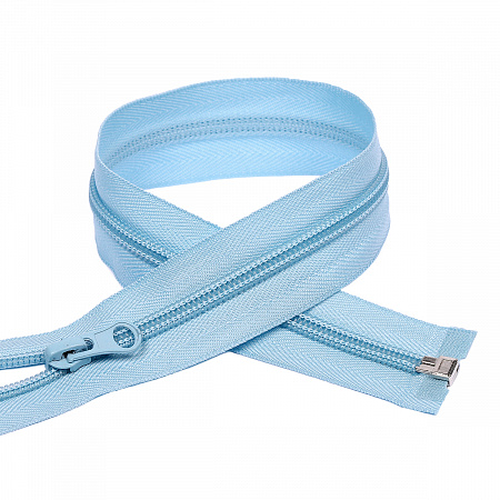 Молния Mzip пласт. спираль №5-N 75см цв.F184 голубой уп.50шт