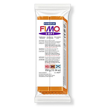 FIMO Soft полимерная глина, запекаемая в печке, уп. 350г цв.мандарин арт.8022-42