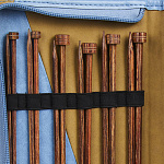 31285 Knit Pro Набор прямых спиц для вязания 35см Ginger (3,5мм, 4мм, 4,5мм, 5мм, 5,5мм, 6мм, 7мм, 8мм, 9мм, 10мм, 12мм), дерево, 11 видов