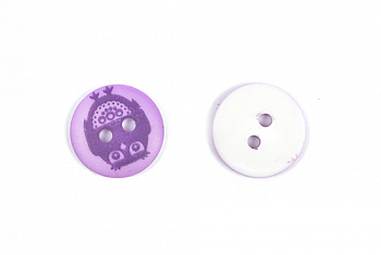 Пуговицы пластик CB M-092 цв.B фиолетовый 18L-11мм, 2 прокола, 144 шт