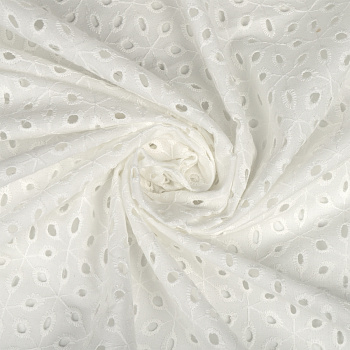 Ткань шитье TBY-8058-01 100г/м2 100% хлопок шир.150см цв.белый уп.3м