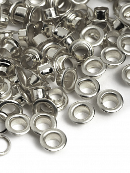 Люверсы сталь TBY.2510 №2 (Ø 4мм, h 3,7мм) цв. никель уп. 1000шт