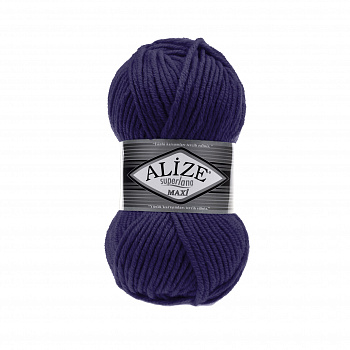 Пряжа для вязания Ализе Superlana maxi (25% шерсть, 75% акрил) 5х100г/100м цв.388 пурпурный
