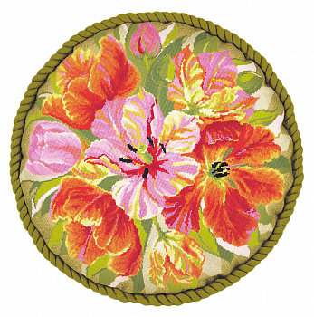 Набор для вышивания РИОЛИС арт.1500 Подушка Тюльпаны 45х45 см