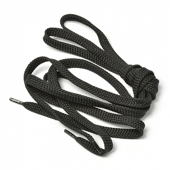 Шнурки плоские 9 мм 7с859 длина 100 см, компл.2шт, цв. черный