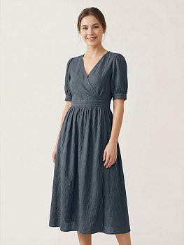 Ткань хлопок искусственный крэш 130г/м² 100%полиэстер 150 см арт.TBY.KR.34 34 серый 25 м