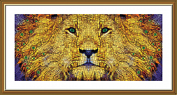 Набор для вышивания бисером НОВА СЛОБОДА арт.ДК1206 Золотой лев 50х23 см