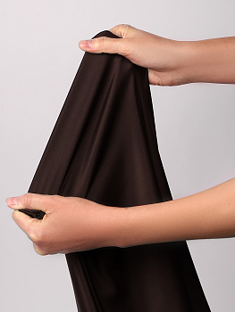 Ткань Атлас стрейч для нижнего белья арт.0180 107г/м² шир.125см цв.111(10) шоколадно-коричневый, уп.1м