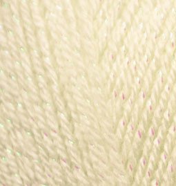 Пряжа для вязания Ализе Sal simli (95% акрил, 5% металлик) 5х100г/460м цв.067 молочно-бежевый